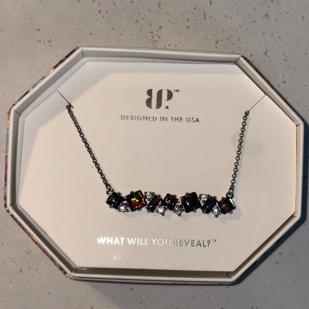 NEW October Birth Stone Opal Necklace